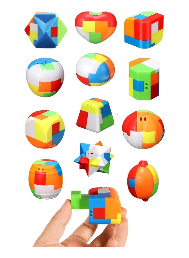 مجموعة ألعاب ألغاز تعليمية 6 في 1 للأطفال: أشكال هندسية ثلاثية الأبعاد ملونة لتعزيز المهارات الإدراكية والتفكير المنطقي والإبداع - مثالية للأعمار من 3 سنوات فما فوق - Image 2